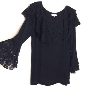 Ruffle front pirate blouse